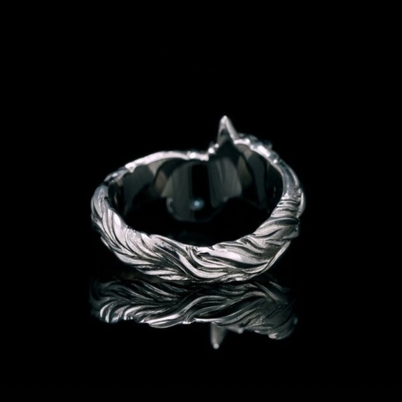 Silver Fox & Blue Crystal Ring NEW - Picture 4 of 7